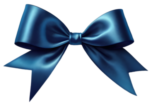 Blue bow ribbon knot blue tie gift transparent PNG background