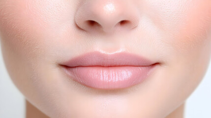 Close-up of woman's lips, skincare ad