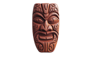 Maori Tiki Charm with Detailed Carvings Reflecting Spiritual Connection Isolated on Transparent Background.