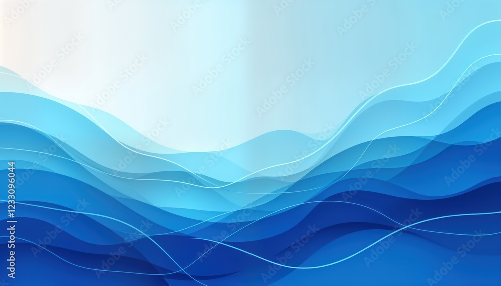 Poster abstract vibrant blue background with dynamic wave patterns. stylish, elegant design. modern, sophis