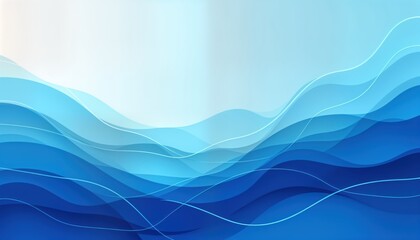 Fototapeta premium Abstract vibrant blue background with dynamic wave patterns. Stylish, elegant design. Modern, sophisticated aesthetic. Ideal for corporate presentations creative projects. Visual representation of