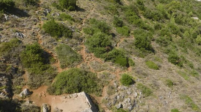 Pyramide de Falicon, France, vue de drone