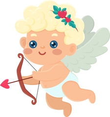 cupid character cute cartoon love valentine illustration design