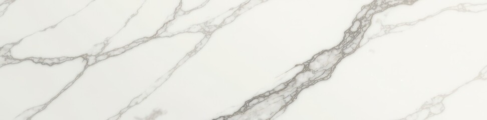 Intricate grey veining on creamy white marble, close-up detail, smooth, image