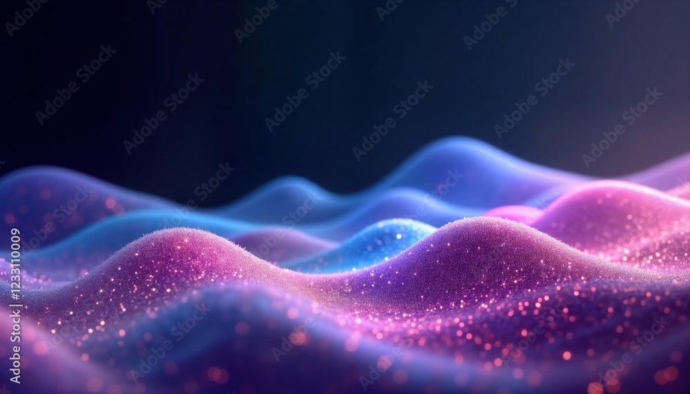 Aufkleber abstract dynamic graphic design featuring colorful purple, blue gradient waves. isolated on transpar