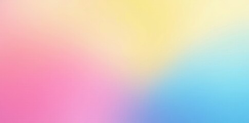 Fototapeta premium Soft pastel gradient, pink to blue to yellow, dreamy abstract background, seamless, aesthetic