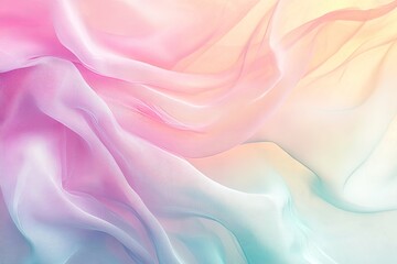 Obraz premium Pastel Colored Sheer Fabric Draped Softly