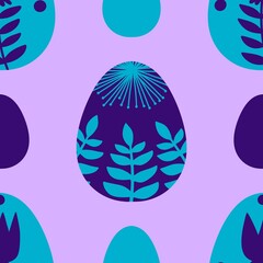 Easter seamless pattern with eggs for wallpaper and fabrics and textiles