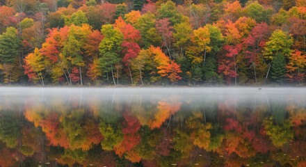Autumn Lake Reflection Scenic Fall Landscape Photography
