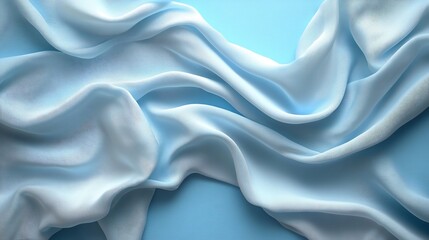Fototapeta premium Plain pastel blue backdrop even lighting creating a calm and clean aesthetic with smooth solid fabric texture