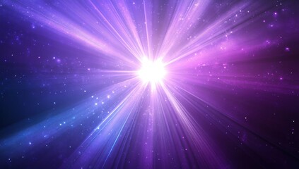 Cosmic Radiance: A Stellar Burst of Purple and White Light