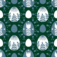 Easter seamless pattern with eggs for wallpaper and fabrics and textiles