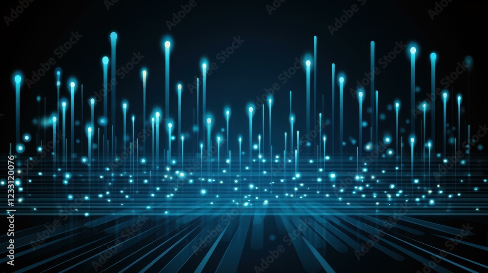Aufkleber illuminate your projects with a stunning background of glowing white particles, perfect for tech and