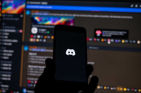 discord app on smartphones screen