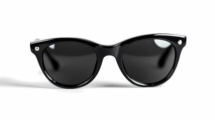 Retro Black Sunglasses with Clear White Background – A Classic Pair of Stylish Sunglasses