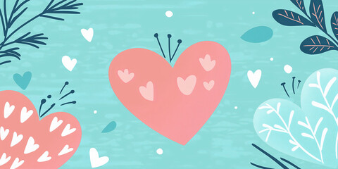 Background with hearts