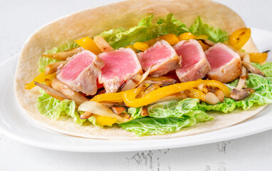 Fajitas with Tuna