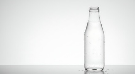 Clear Glass Water Bottle Product Photography