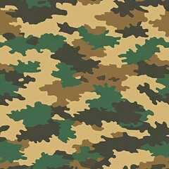 Fototapeta premium Woodlands Army Military Hunting Camouflage Seamless Pattern Texture