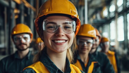 Smiling Female Engineer in a Refinery