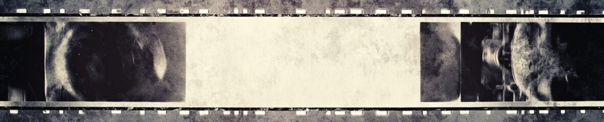 Timeless Vintage Film Strip with Grunge Border, Blank Center for Text, Retro Aesthetic and Subtle Fading Light Perfect for Creative Designs
