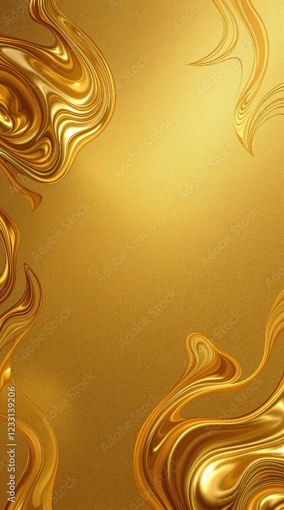 Poster luxurious abstract gold background with swirling patterns, sophisticated design, geometric patterns