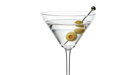 Classic Martini Cocktail with Olives Garnish