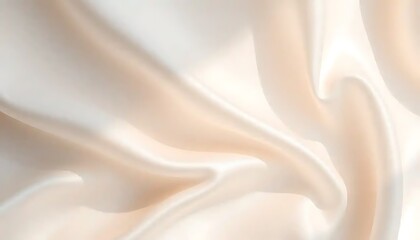 Obraz premium Creamy Draped Silk Fabric Soft Texture Background
