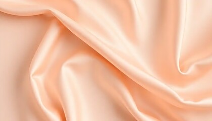 Fototapeta premium Draped Peach Colored Silk Fabric Background