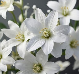 Fototapeta premium High magnification of paperwhite flower petals and stamens, microphotography, paperwhites