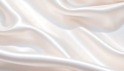 Obraz premium Draped Creamy White Satin Fabric Texture