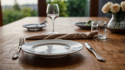 empty plate on the table