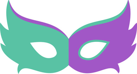 Colorful Mardi Gras Carnival Mask