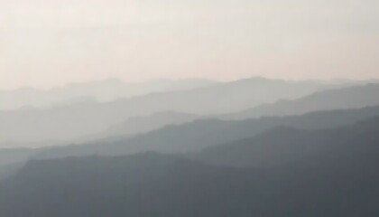Obraz premium Misty Mountains Layers of Haze Distant Peaks