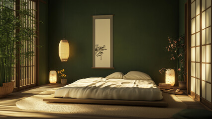 Minimalist Japanese-Inspired Sanctuary for Relaxation