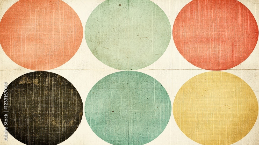 Poster colorful circular patterns abstract design digital art creative space studio perspective visual insp