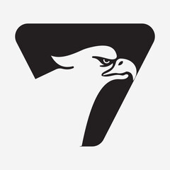 Letter V Flying Eagle Logo Concept For Speed Icon and Transportation Symbol Vector Sign