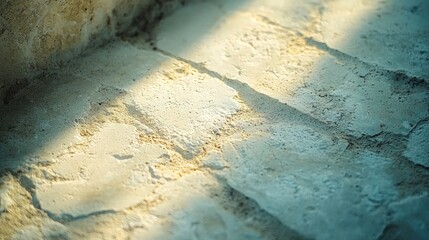 Sunlit Stone Steps Indoor Architectural Detail Background Texture
