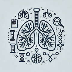 LUNGS icon Vector Flat design

