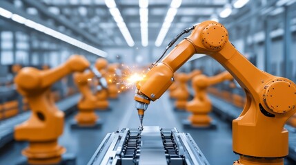 Advanced Industrial Robotics in Action at a Modern Manufacturing Facility