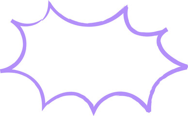 Hand Drawn Crayon Abstract Speech Bubble