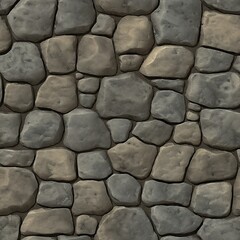 Textures of stone floor and wall for game background. seamless patterns of top view