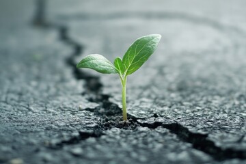 Resilience: A Seedling's Triumph Over Asphalt