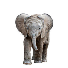 Fototapeta premium Small elephant isolated on white background cutout