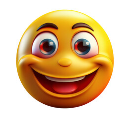 Fototapeta premium 3d smiley face isolated on transparent background