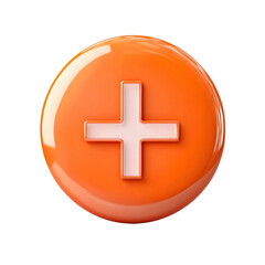 Fototapeta premium 3D Add Button Featuring Plus Icon