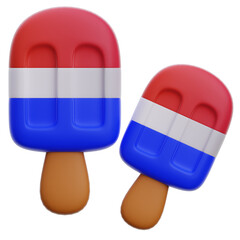 Rainbow  Ice Cream Stick or POPSICLE 3D Icon