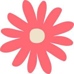 Handdrawn Folk Style Flower