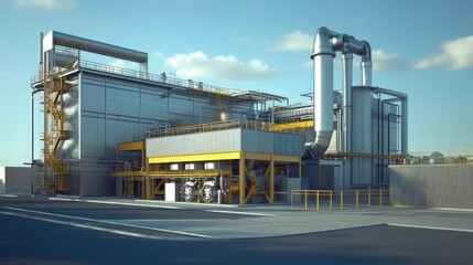 Obraz premium Industries with electrified waste heat with combined heat power systems