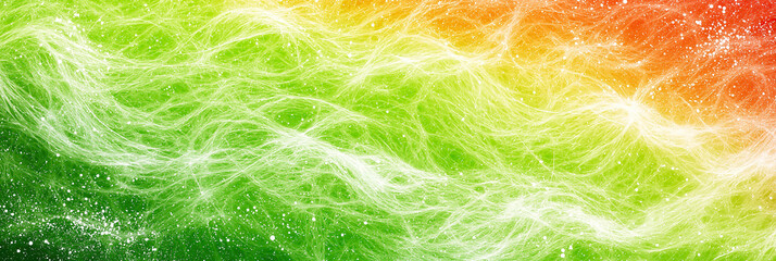 Obraz premium Swirling luminous waves blend vibrant citrus hues